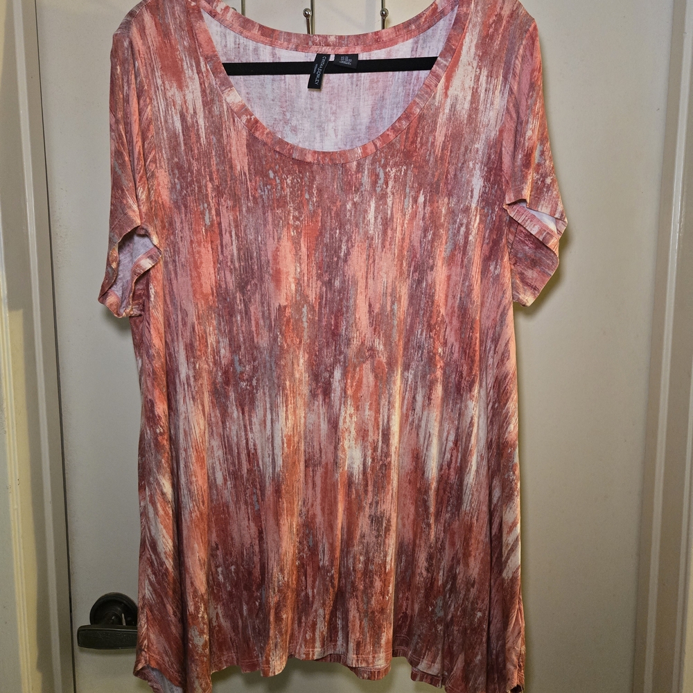 Cynthia Rowley Abstract‎ Pink and White Top
